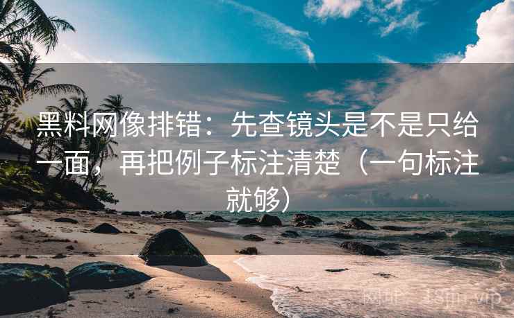 黑料网像排错：先查镜头是不是只给一面，再把例子标注清楚（一句标注就够）